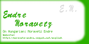 endre moravetz business card